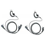 G Shape Walkie Talkie Earpiece, 2 Pack