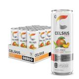 12 Pack - CELSIUS Peach Mango Fizz Tea, Sugar Free