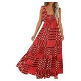 CURBODO Sm Women's Summer Maxi Dress Boho Strap