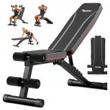 PASYOU Adjustable Weight Bench, 660LBS