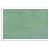 Two Girls Swimming Canvas Print Wall Art 12x16