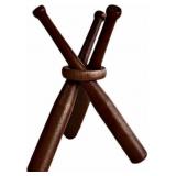 Mini Wooden Round Stick with Ring, Brown