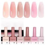 CANNI 6 Colors 9ml Sheer Jelly Pink Gel Polish