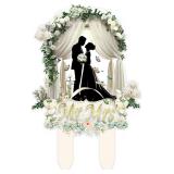 Wedding Cake Topper Bride and Groom Mr and Mrs