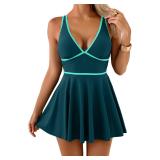 (XL) Aidonger Women's One-Piece Swimsuit Slimming