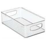 1Ct Small Plastic Storage Bin with Handles