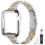QUNDAXI Slim Metal Apple Watch Band 38-45mm