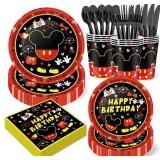 350Pcs Mouse Party Supplies for 50 Guests