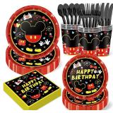 350Pcs Mouse Party Supplies for 50 Guests