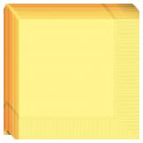 3x40ct Brava Beverage Napkins, Light Yellow