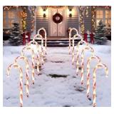 Christmas Candy Cane Pathway Markers Lights