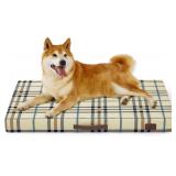 Bedsure Large Patterned Dog Bed, Cream