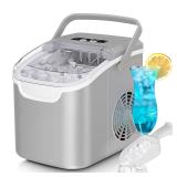 Countertop Ice Maker, 8 Cubes/6 Min, Grey