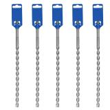 SDS-plus Rotary Hammer Bits 1/2x12 in 5-Pc