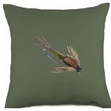 Pheasant Tail Nymph Olive Fly Fishing Pillow