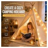 Teepee Tent for Kids with fake fire