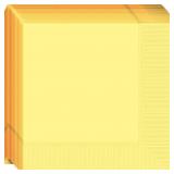 3x40ct Brava Beverage Napkins, Light Yellow