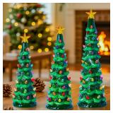 White trees/Brightown Lighted Ceramic Christmas Tr
