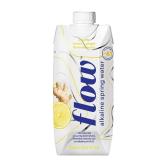 Flow Alkaline Lemon Ginger Water, 12 Pack