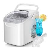 Countertop Ice Maker, 8 Cubes in 6 Mins, White