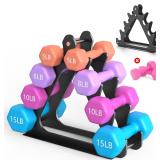 Dumbbell Rack, 4-Tier, 1 15 lb, A-Frame