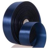 5PK 50 Yds 1' Navy Blue Satin Ribbon