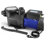 $268 AQUASTRONG Pool Pump, Dual Speed, 2HP, 115V
