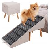 $130 Foldable Wood Dog Ramp - 21' Steps, Non-Slip