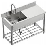 $440 GGW Commercial Sink with Drainboard(No faucet