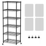 SINGAYE 6 Small Wire Shelf Closet Rack Black