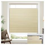 Lazblinds TDBU Blinds, 25x64, Beige.