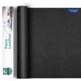 No-Crease Leather Fabric (Black)