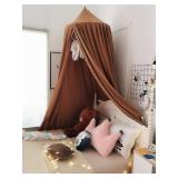 BLACK Crib Bed Canopy - Round Dome Netting