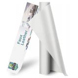 LFaux Leather Vinyl Fabric, 36'x54' (White)