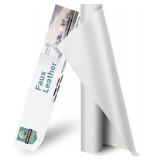LFaux Leather Vinyl Fabric, 36'x54' (White)
