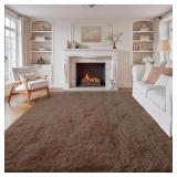 8x10 Fluffy Shag Rug, Coffee