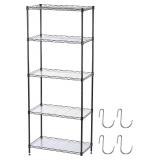 $145 Meccnixity 5-Tier Steel Shelf, Black