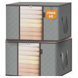 BALEINE 2 Pack Clothes Storage Bags 16G Grey