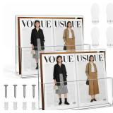 JUESHA 2 Pack Clear Acrylic File Holder
