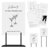Black Wedding Sign Stand with Holder, Easel