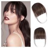 YBYMCAI Clip In Bangs - Dark Brown Hair Clip