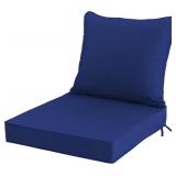 4pk Navy 22x22 Patio Chair Cushion with Cover