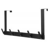 HARFINGTON Over-The-Door Hooks, 5 Black