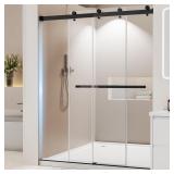 $360 Frameless Stainless Shower Door, 56-60'W