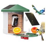 HARYMOR Bird Feeder with Camera, AI ID, Green