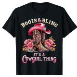 Boots and Bling Cowgirl Thing Country T-Shirt