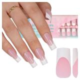 Misssix French Gel Nail Tips, 240Pcs, 15 Sizes
