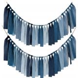 Breling 2 Pcs Blue Jean Party Decorations