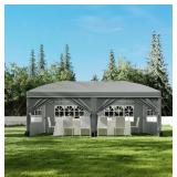 $260 Garvee Gray 10x20 Pop Up Canopy w/ 6 Sides