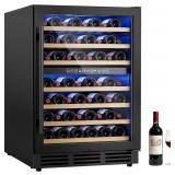 $612 24-Inch Wine Cooler, 54 Bottle, Black